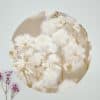 Muurcirkel Witte bloemen - 30 cm - Forex