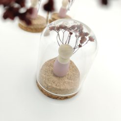 Mini stolpje met houten poppetje - Oud roze